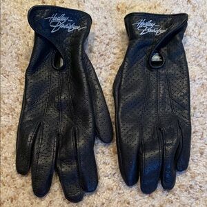 Harley-Davidson Black Leather Riding Gloves